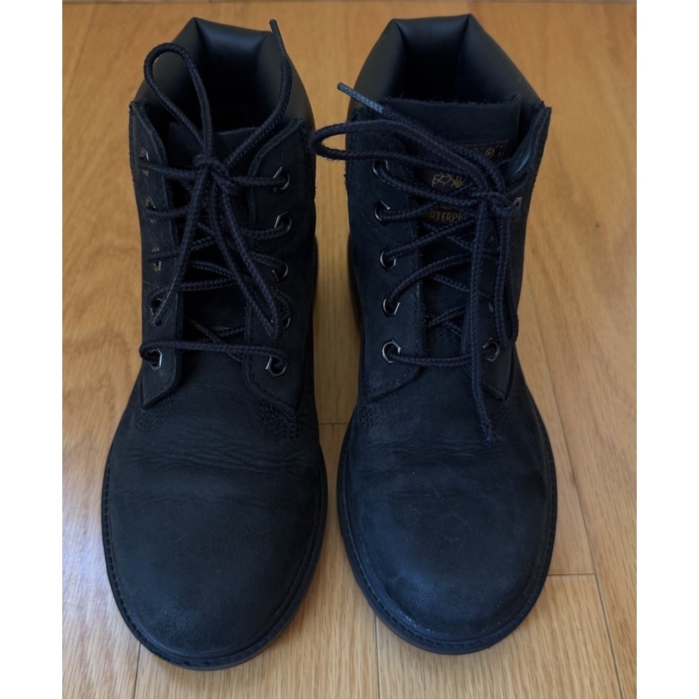 Timberland Waterproof Black Suede Leather Boys Boots Size 1 A7625